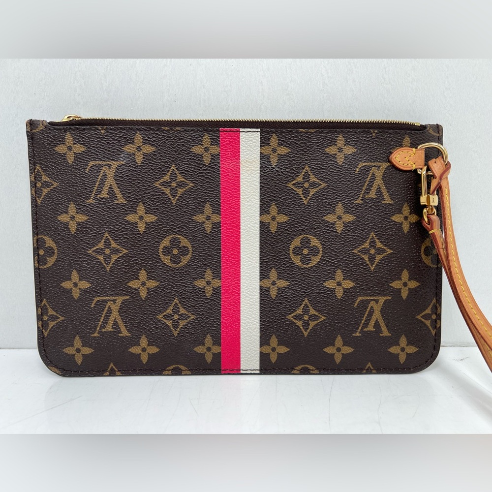 LOUIS VUITTON Neverfull My LV Heritage MM Monogram With Pouch Pink Stripes - Picture 13 of 14
